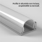 Immagine 4 - MedusaFlex Copertura Opaca in Policarbonato per Profilo Piatto in Alluminio per Strisce LED Lunghezza 2 metri - mod. Aequorea