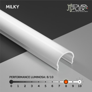Medusaflex Aequorea Copertura Milky per Profilo in Alluminio
