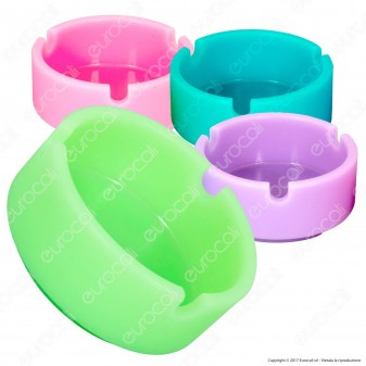 Atomic Posacenere da Tavolo in Silicone Colorato Fosforescente Ø 64mm