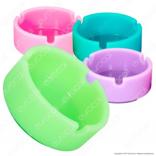 Atomic Posacenere da Tavolo in Silicone Colorato Fosforescente Ø 64mm