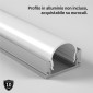 Immagine 4 - MedusaFlex Copertura Satinata in Policarbonato per Profilo Piatto in Alluminio per Strisce LED Lunghezza 2 metri - mod. Aequorea