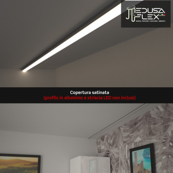 Medusaflex Aequorea Copertura Satinata per Profilo in Alluminio