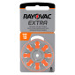 Rayovac Extra Batterie per Protesi Acustiche Misura 13 Zinco Aria Tecnologia Sound Fusion - Blister da 8