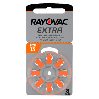 Rayovac Extra Batterie per Protesi Acustiche Misura 13 Zinco Aria Tecnologia...