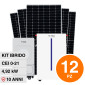 Immagine 1 - V-Tac Kit 4,92kW 12 Pannelli Solari Fotovoltaici 410W + Inverter + Batteria LiFePO4 Garanzia 10 Anni - SKU 11550 + 11547 + 11539