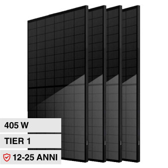Kit Pannelli Solari Fotovoltaici 405W IP68 108 Celle Full Black V-Tac