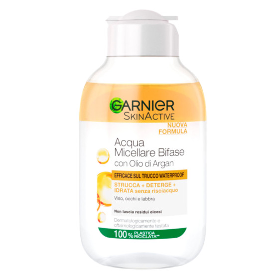 Acqua Micellare Bifase Struccante da 100 ml Garnier Skin Active Acqua Micellare Bifase Struccante da 100 ml Garnier Skin Active