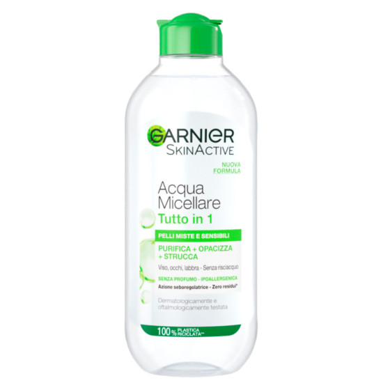 Acqua Micellare Tutto in 1 pelli miste 400ml Garnier Skin Active Acqua Micellare Tutto in 1 pelli miste 400ml Garnier Skin Active