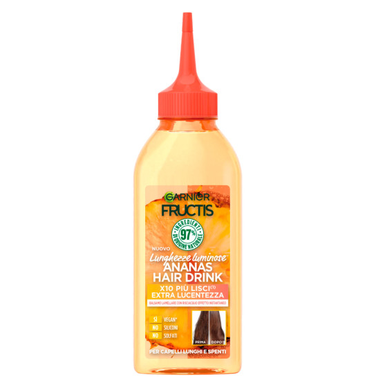 Hair Drink Ananas Balsamo Lamellare Lunghezze Luminose Garnier Fructis Hair Drink Ananas Balsamo Lamellare Lunghezze Luminose Garnier Fructis