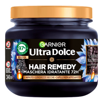 Garnier Ultra Dolce Hair Remedy Maschera Idratante 72H con Carbone Magnetico...