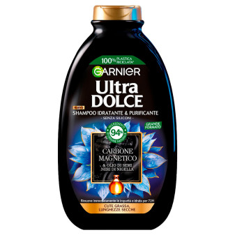 Garnier Ultra Dolce Shampoo Idratante Purificante Carbone Magnetico per Cute...
