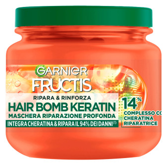 Garnier Fructis Hair Bomb Keratin Maschera Riparazione Profonda con Olio di...