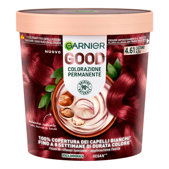 Garnier Good Tinta Capelli Senza Ammoniaca Colore 4.61 Castano Alba Garnier Good Tinta Capelli Senza Ammoniaca Colore 4.61 Castano Alba