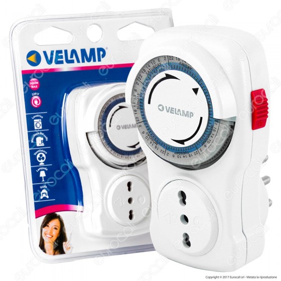Velamp Timer Temporizzatore Settimanale Programmabile a Segmenti - Velamp Timer Temporizzatore Settimanale Programmabile a Segmenti -
