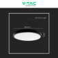 Immagine 9 - V-Tac VT-8618 Plafoniera LED Rotonda 18W SMD IP44 Colore Nero - SKU 76331 / 76341 / 76351