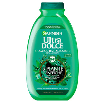 Garnier Ultra Dolce Shampoo Rivitalizzante 5 Piante Benefiche per Tutti i...