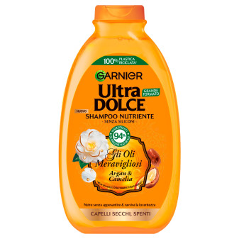 Garnier Ultra Dolce Shampoo Nutriente Gli Oli Meravigliosi Argan e Camelia...