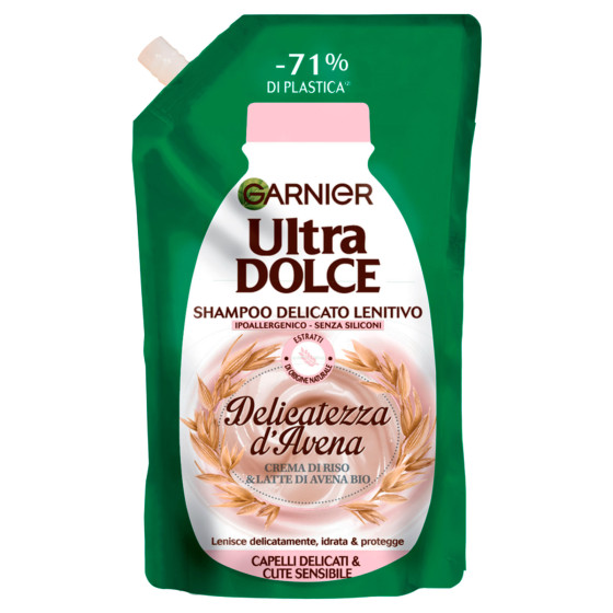 Garnier Ultra Dolce Shampoo Delicato Lenitivo Eco 500ml Garnier Ultra Dolce Shampoo Delicato Lenitivo Eco 500ml