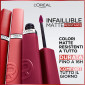 Immagine 2 - L'Oréal Paris Infaillible Matte Resistance Rossetto Liquido Idratante con Acido Ialuronico Colore 105 Breakfast In Bed