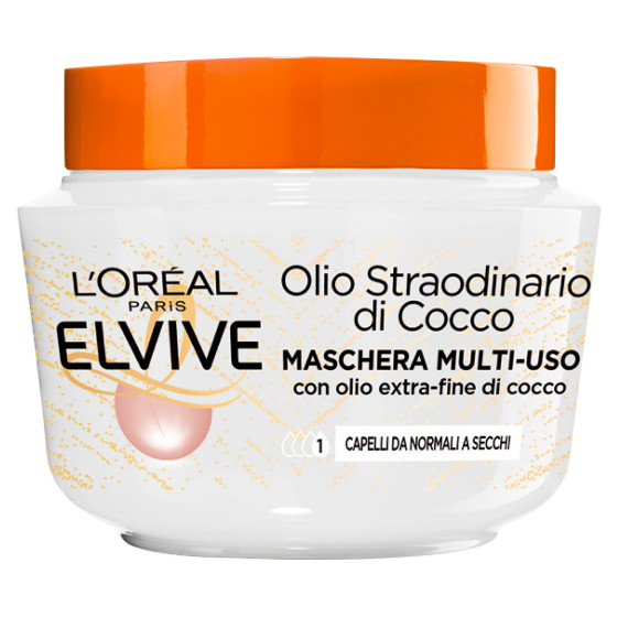 Maschera Elvive Olio Straordinario di Cocco 300ml L'Oréal Paris Maschera Elvive Olio Straordinario di Cocco 300ml L'Oréal Paris