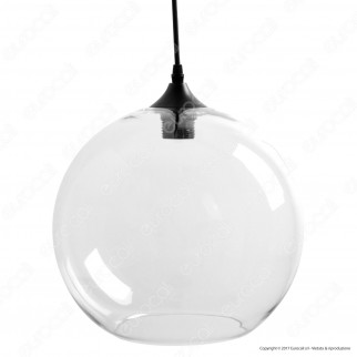 V-TAC VT-7302 Lampadario in Vetro Trasparente con Portalampada per