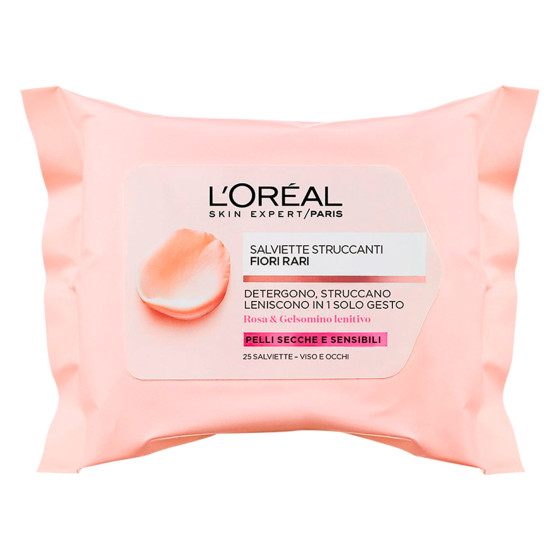 L'Oréal Paris Skin Expert 25 Salviette Struccanti Fiori Rari L'Oréal Paris Skin Expert 25 Salviette Struccanti Fiori Rari