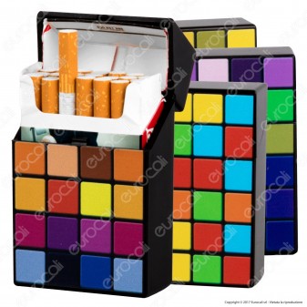 Champ Portasigarette Portapacchetto in Plastica Pattern Cube