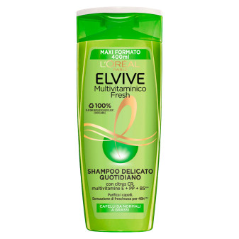 L'Oréal Paris Elvive Multivitaminico Fresh Shampoo Delicato Quotidiano per...