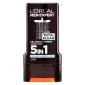 L'Oréal Paris Men Expert Total Clean Gel Doccia Carbon 5in1 Idratante Corpo Viso Capelli Rasatura - Flacone da 300ml