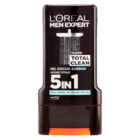 L'Oréal Paris Men Expert Total Clean Carbon Gel Doccia 5in1 L'Oréal Paris Men Expert Total Clean Carbon Gel Doccia 5in1