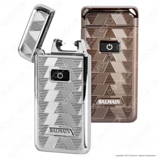PolyFlame Balmain Accendino USB in Metallo Antivento Ricaricabile con
