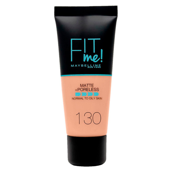 Fit Me Matte & Poreless Fondotinta Liquido 130 Buff Beige Maybelline Fit Me Matte & Poreless Fondotinta Liquido 130 Buff Beige Maybelline