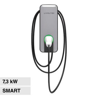 Wallbox 7,3kW Monofase Smart IP54 IK10 con Cavo Tipo 2 Livoltek