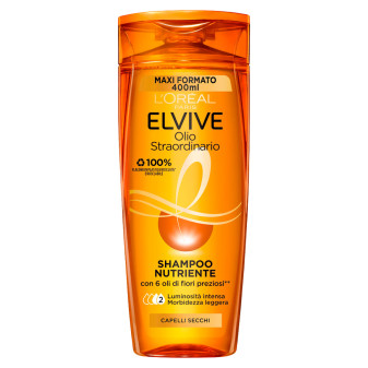 L'Oréal Paris Elvive Olio Straordinario Shampoo Nutriente con 6 Oli di Fiori...