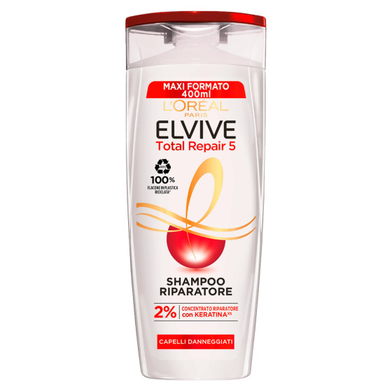 L'Oréal Paris Elvive Total Repair 5 Shampoo Riparatore 400ml L'Oréal Paris Elvive Total Repair 5 Shampoo Riparatore 400ml