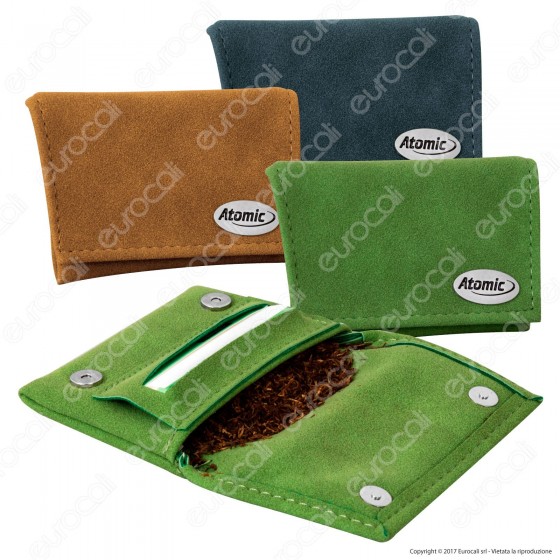 Atomic Mini Pouches Astuccio in Tessuto Alcantara Portatabacco e Atomic Mini Pouches Astuccio in Tessuto Alcantara Portatabacco e