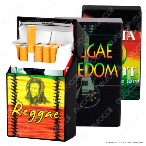 Champ Portasigarette Portapacchetto in Plastica Rasta Spirit Champ Portasigarette Portapacchetto in Plastica Rasta Spirit
