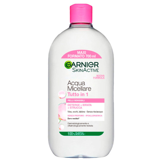 Garnier SkinActive Acqua Micellare Pelli Sensibili Struccante 700ml Garnier SkinActive Acqua Micellare Pelli Sensibili Struccante 700ml