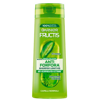 Garnier Fructis Anti-Forfora Shampoo Lenitivo Capelli Normali con Tè Verde -...