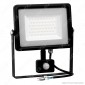 V-Tac VT-4850 PIR Faretto LED 50W Ultra Sottile Slim con Sensore Colore Nero - SKU 5701 / 5702 / 5717 [TERMINATO]