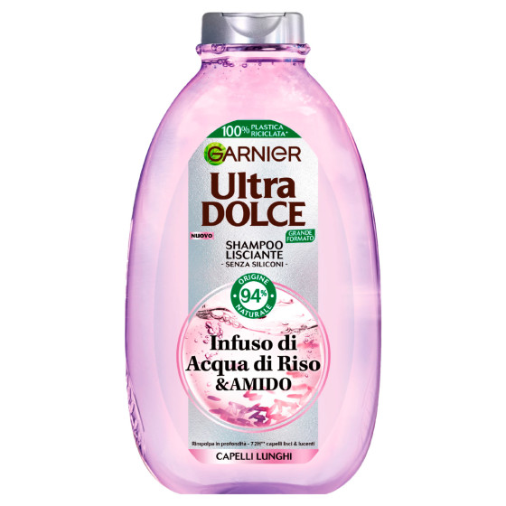 Garnier Ultra Dolce Shampoo Lisciante Acqua di Riso e Amido 400ml Garnier Ultra Dolce Shampoo Lisciante Acqua di Riso e Amido 400ml