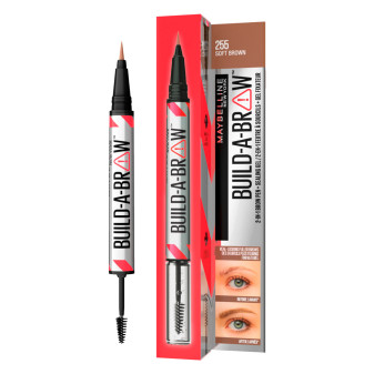 Maybelline New York Build-A-Brow Penna 2in1 con Gel Fissante per Sopracciglia...