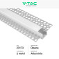 Immagine 2 - V-Tac VT-8201 Profilo Piatto in Alluminio per Strisce LED a Scomparsa con Copertura Opaca Lunghezza 2 metri - SKU 23173