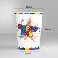 Immagine 2 - Bicchieri in Carta Riciclabile Fantasia Happy Day da 200ml - Confezione da 25 Bicchieri