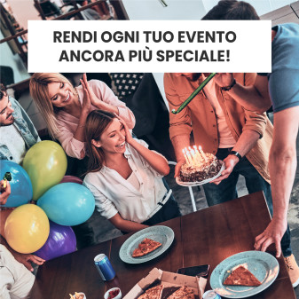 50 Bicchieri in Carta Biodegradabile Mix Happy Day Black Party 200ml
