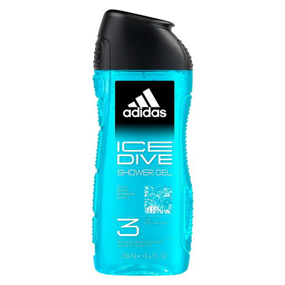 Ice Dive Refreshing Gel Doccia 3in1 Adidas - Flacone da 250ml Ice Dive Refreshing Gel Doccia 3in1 Adidas - Flacone da 250ml