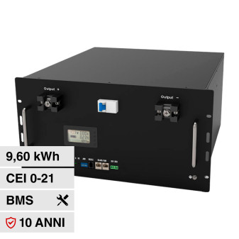 VT-48200B Accumulatore 9.60kWh Impianti Fotovoltaici V-Tac cei 0-21