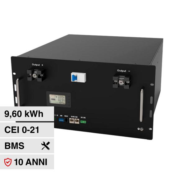 VT-48200B Accumulatore 9.60kWh Impianti Fotovoltaici V-Tac cei 0-21 VT-48200B Accumulatore 9.60kWh Impianti Fotovoltaici V-Tac cei 0-21