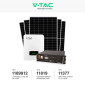 Immagine 2 - V-Tac Kit 4,92kW 12 Pannelli Solari Fotovoltaici 410W + Inverter Monofase + Batteria 5,12kWh - SKU 1189912 + 11819 + 11377