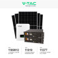 Immagine 2 - V-Tac Kit 4,92kW 12 Pannelli Solari Fotovoltaici 410W + Inverter Monofase + 2 Batterie 5,12kWh - SKU 1189912 + 11819 + 2x 11377